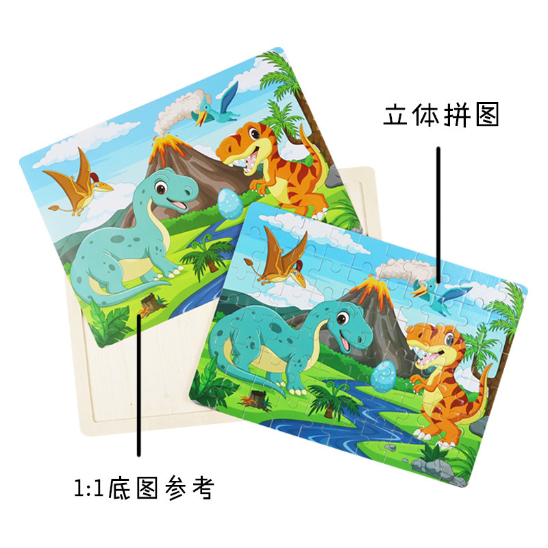 60 piezas de madera puzzle de dibujos animados para niños cuentos de hadas puzzle plano para bebés juguetes de bloque de construcción de puzzle de educación temprana