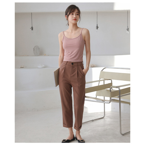 Cool white slimming bottoming camisole for women, summer 2024 new style, black top that can be worn outside