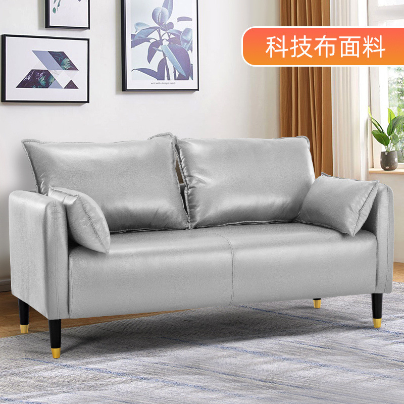 Sofá de piel de gato pequeño tipo sala de estar doble triple alquiler apartamento simple tienda de ropa en línea popularidad pequeña