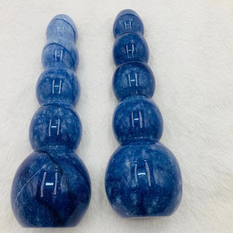 天然水晶 蓝东陵水晶按摩棒摆件 图 12