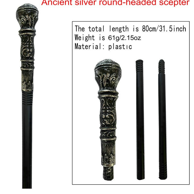 Plata antigua cabeza redonda cetro