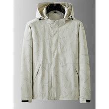 设计师原创春秋季加大码男士工装连帽夹克外套时尚百搭休闲新款男