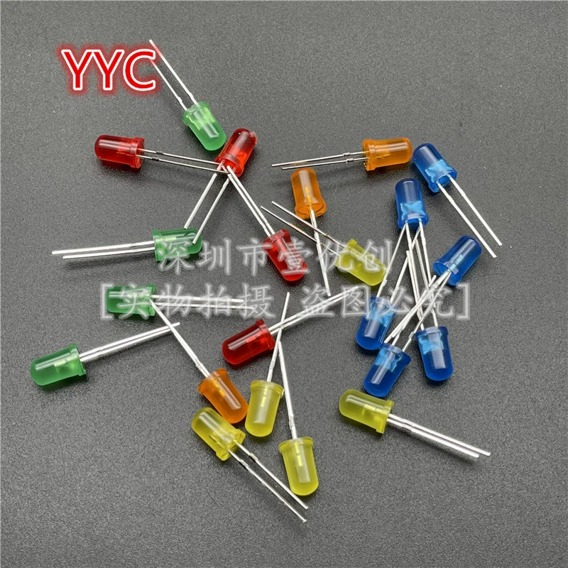 LED Красный 5 мм зеленый цвет волос/желтый Желтый/оранжевый Оранжевый синий белый свет подсветки F5 индикатор светоизлучающего диода