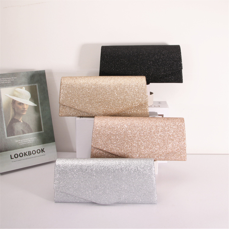Dinner Bag Chain Shoulder Crossbody Bag Sequin Banquet Evening Dress Clutch Bag Wholesale Light Luxury Sequin Bag Small Square Bag