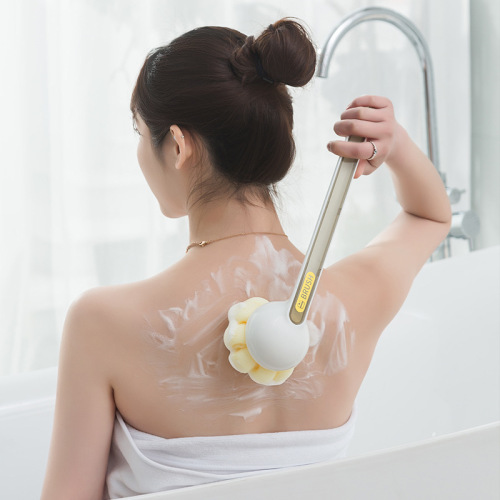 Long-handled soft-bristled bathing and bathing brush, scrubbing and bathing artifact, back-rubbing brush, mud-rubbing back, no pain, no need to ask for help, no need to ask for help, bath brush