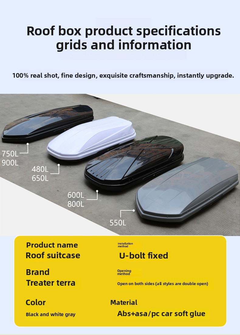 Universalcarroofbox-Largecapacity Roof Luggage Box Car-Mounted Expansion Large Capacity