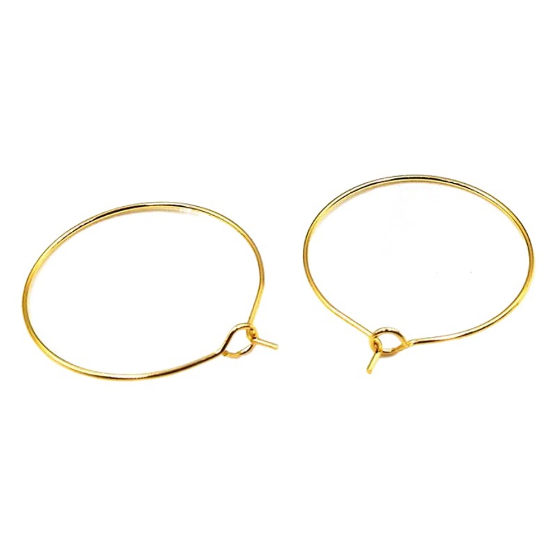 316L Stainless Steel Earrings Real Gold Plated Gold 9-Ring Wine Glass Ring Steel Earrings Accessories