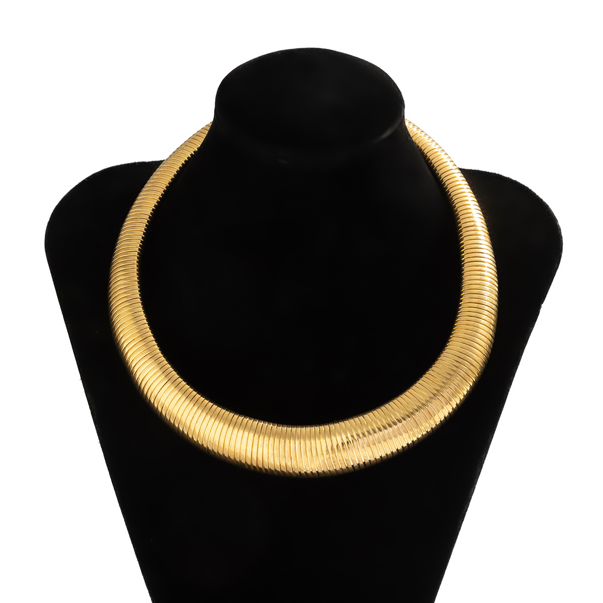 Street Occasion Metal Material Hip-Hop Retro Solid Color Metal Ball Chain Choker Wholesale