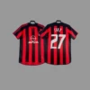 2003-04AC home red and black stripes + printed No. 27