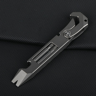 Titanium Alloy Adjustable Wrench Screwdriver Pry Bar Multifunctional Tool Portable Edc Stress Relief Bottle Opener Adjustable Wrench