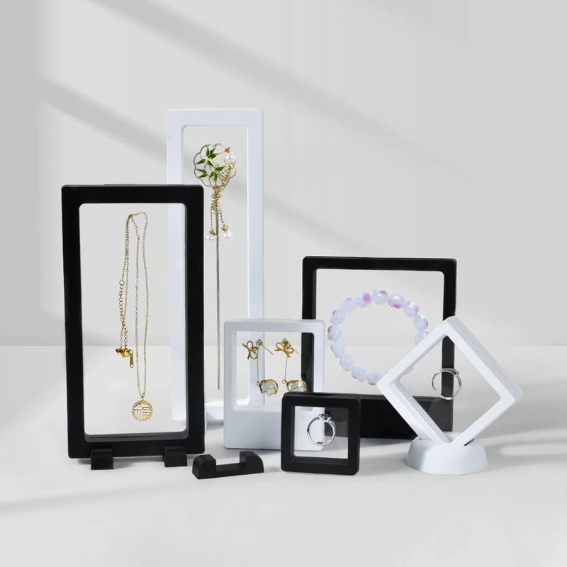 Подвесная коробка для ювелирных изделий оптом PE прозрачная коробка Ювелирные изделия упаковочная коробка пылезащитное кольцо для хранения витой пленки коробка