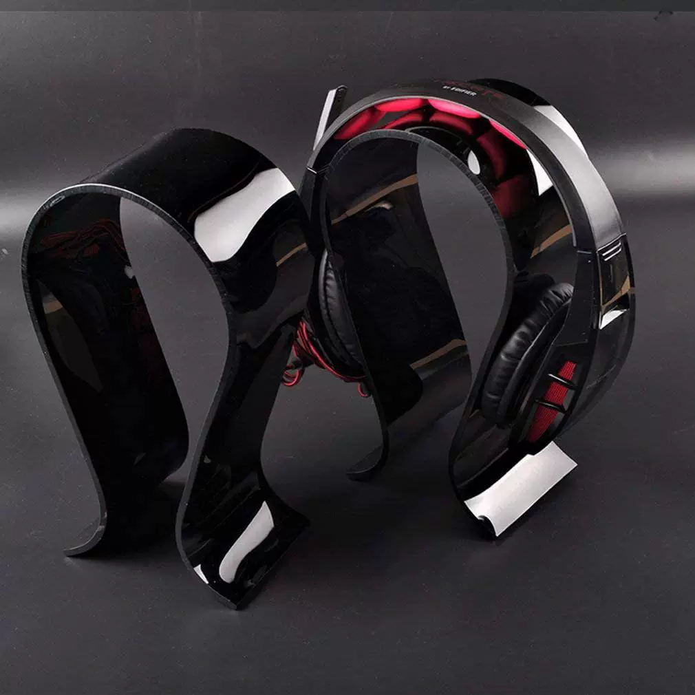 黑色亚克力U型头戴耳机展示架支架适用于卧室家用游戏游戏设备