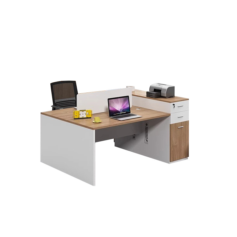 Mesa y silla de oficina simple y moderna para personal de oficina 2 / 4 / 6 persona mesa y tarjeta de computadora para personal de oficina