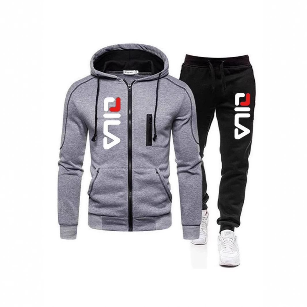 Осенне-зимние новые мужские спортивные и повседневные костюмы, кардиган на молнии, костюм с капюшоном, осенне-зимняя мужская одежда, производители, оптовая продажа на месте
