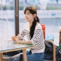 外穿春秋条纹长袖毛衣