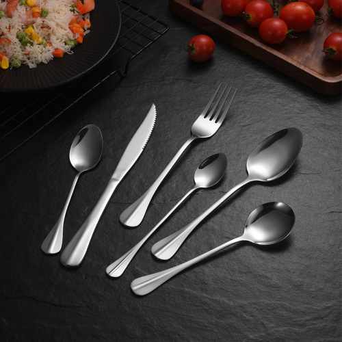 Stainless steel knives, forks and spoons Western tableware champion series hotel gifts steak knives meal forks dessert spoon set wholesale
