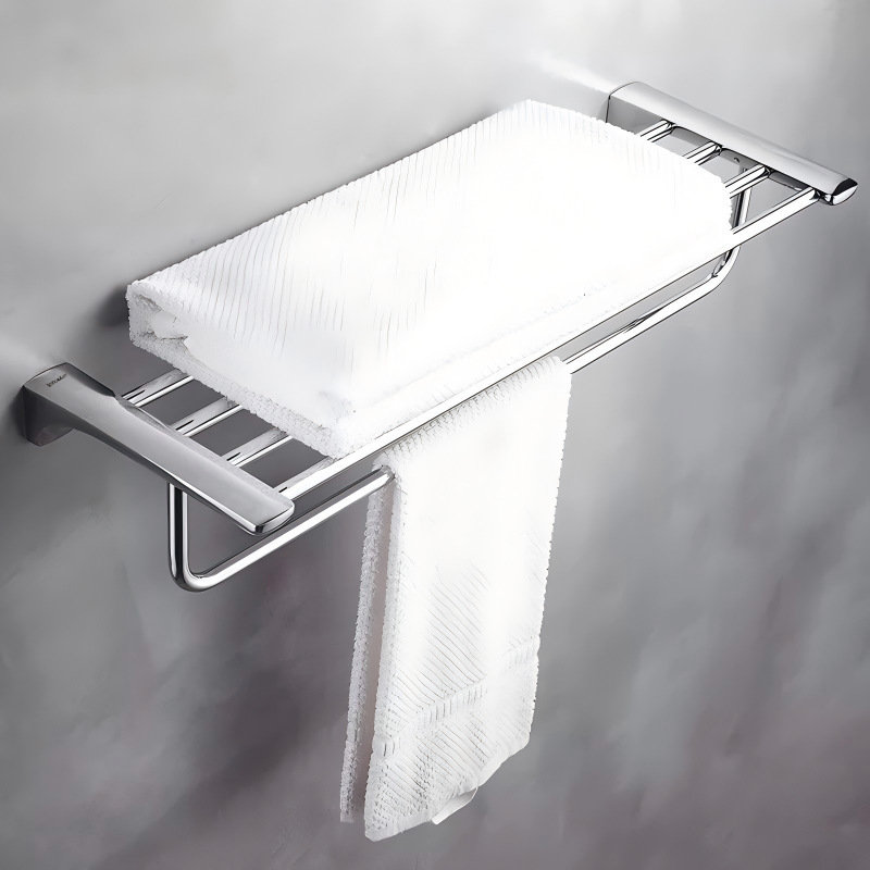 German 304 Stainless Steel Towel Rack, High-End Bathroom Towel Rack, No-Drill Bathroom Storage Rack, Towel Drying Rod German 304 Stainless Steel Towel Rack, High-End Bathroom Towel Rack, No-Drill Bathroom Storage Rack, Towel Drying Rod