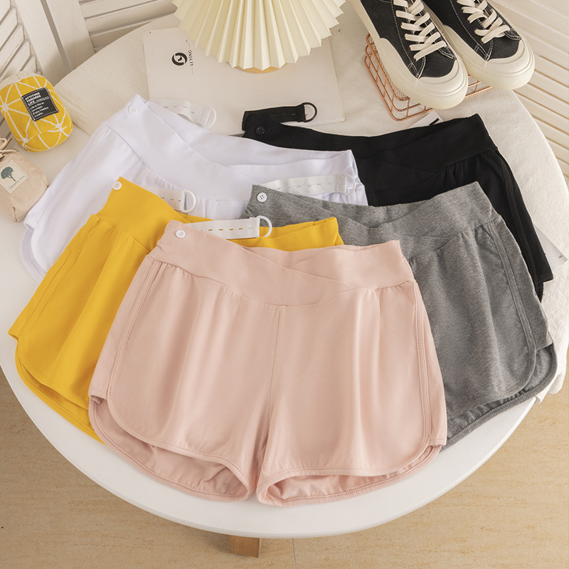 Maternity low-waist shorts for women, summer thin style, fashionable, loose, slimming, wide-leg, home casual sports hot pants Maternity low-waist shorts for women, summer thin style, fashionable, loose, slimming, wide-leg, home casual sports hot pants
