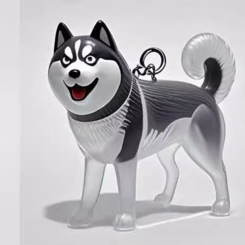かわいい子犬透明毛収納ボックス動物毛玉カプセルペンダント装飾記念ダストボックス収集おもちゃ|undefined