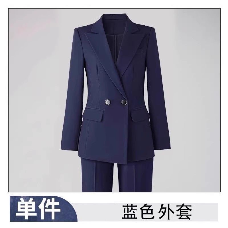 西装套装女职业正装大学生公考面试工作服气质高级感黑色西服外套|undefined