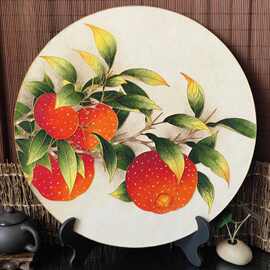 掐丝珐琅景泰蓝手工艺装饰画材料套装金丝固沙釉料视频diy石榴图