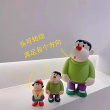 胖虎摆件23CM哆啦A梦公仔高级感小众入户玄关电视柜潮玩桌面摆件