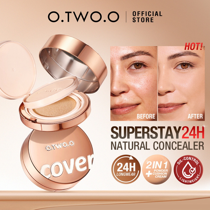 O.Two.O Long-Lasting Burnt Soft Powder Air Cushion Cream Sc067 Natural Transparent Moisturizing Air Cushion Bb Cream Liquid Foundation Cream