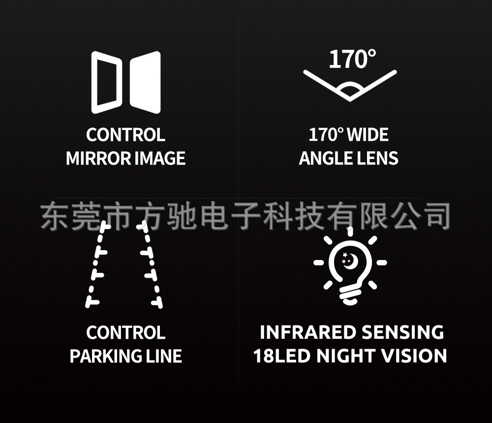 Car display screen 7 inch manufacturer 12V-24V reversing rear view HD truck car bus monitoring