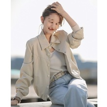 短款外套女新款春秋感休闲气质宽松小个子百搭机车夹克潮