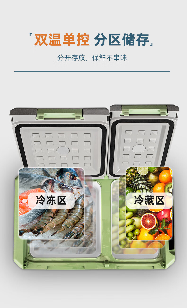 Cross-Border Car Refrigerator Small Freezer Compressor Refrigerator Truck Refrigerator 24V Mini Refrigerator Double-Door Refrigeration 12V