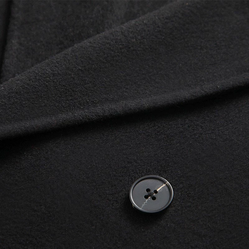 Spring woolen double-sided woolen coat, trench coat, men's long jacket