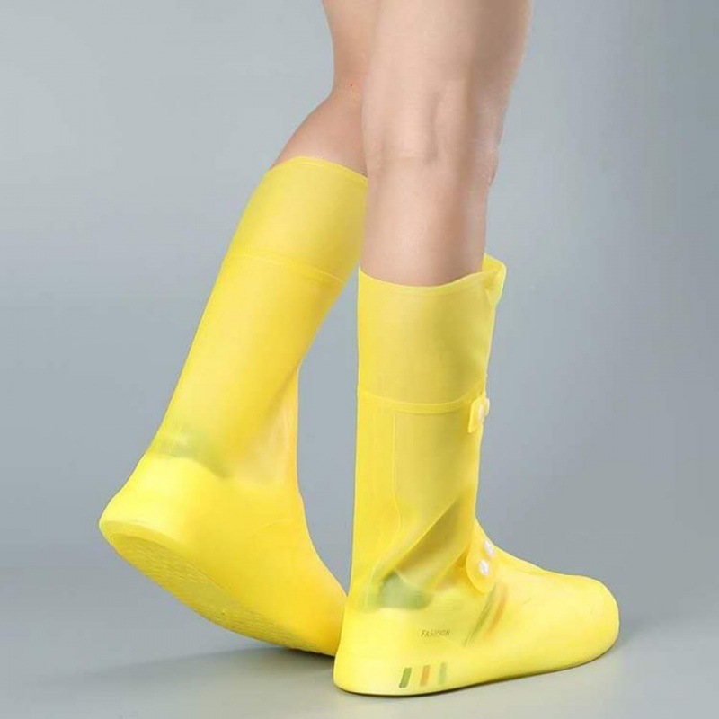 鞋套防水户外男雨鞋套女硅胶雨天防雨高筒防滑加厚耐磨便携雨靴套|ru