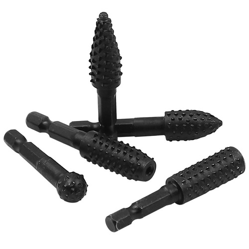 10-piece set of wolf tooth rotary wood files, woodworking grinding rotary files, hexagonal handle electric sanding head