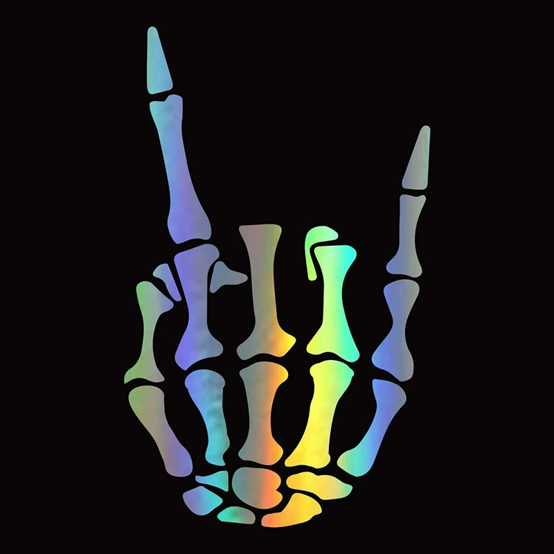 Наклейки на автомобиль для внешней торговли, лазерные наклейки с призрачным когтем, рука, череп, декоративные наклейки на окно автомобиля, стекло, задний бампер, окно