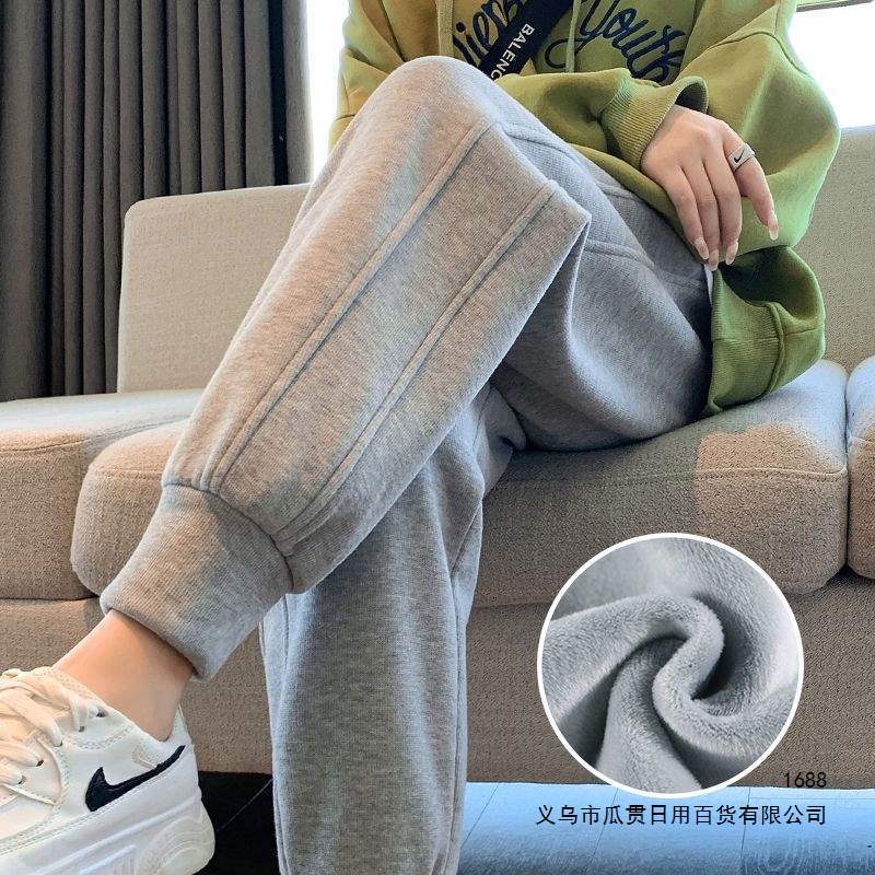 加长学生运动裤女宽松束脚高腰显瘦2026春秋新款加绒休闲卫裤外穿