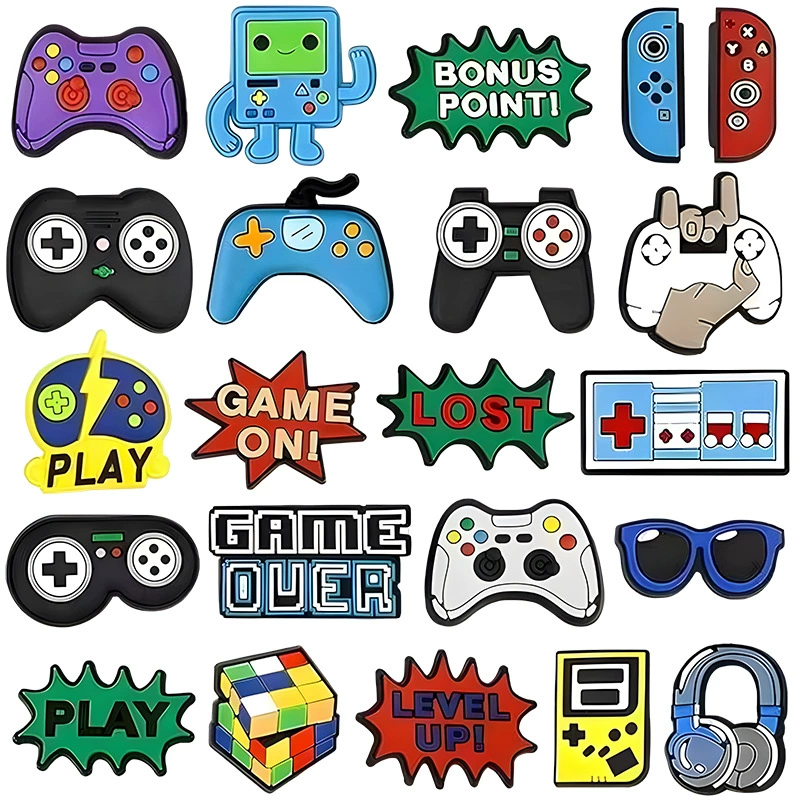 Трансграничная новая игровая консоль серии пещерная обувь обувь цветы DIY обувь декоративные аксессуары обувь пряжка съемный ПВХ материал