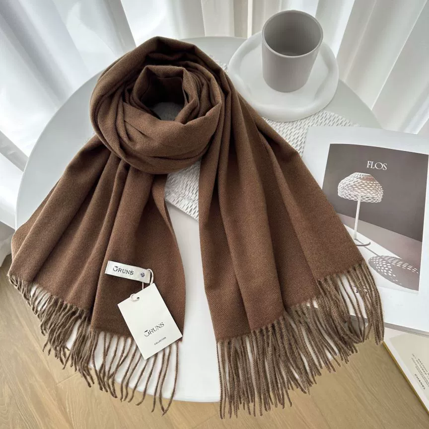 Demi‑season warm cashmere scarf, universal cloak wrap, 200 cm, 250 g, many colors