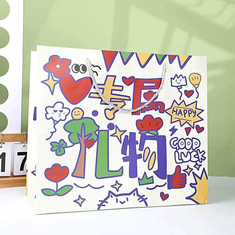 Подарочный пакет с ручной росписью, подарочная упаковка на день рождения, популярный подарочный пакет, белая карта, свадебный сувенирный мешок с конфетами