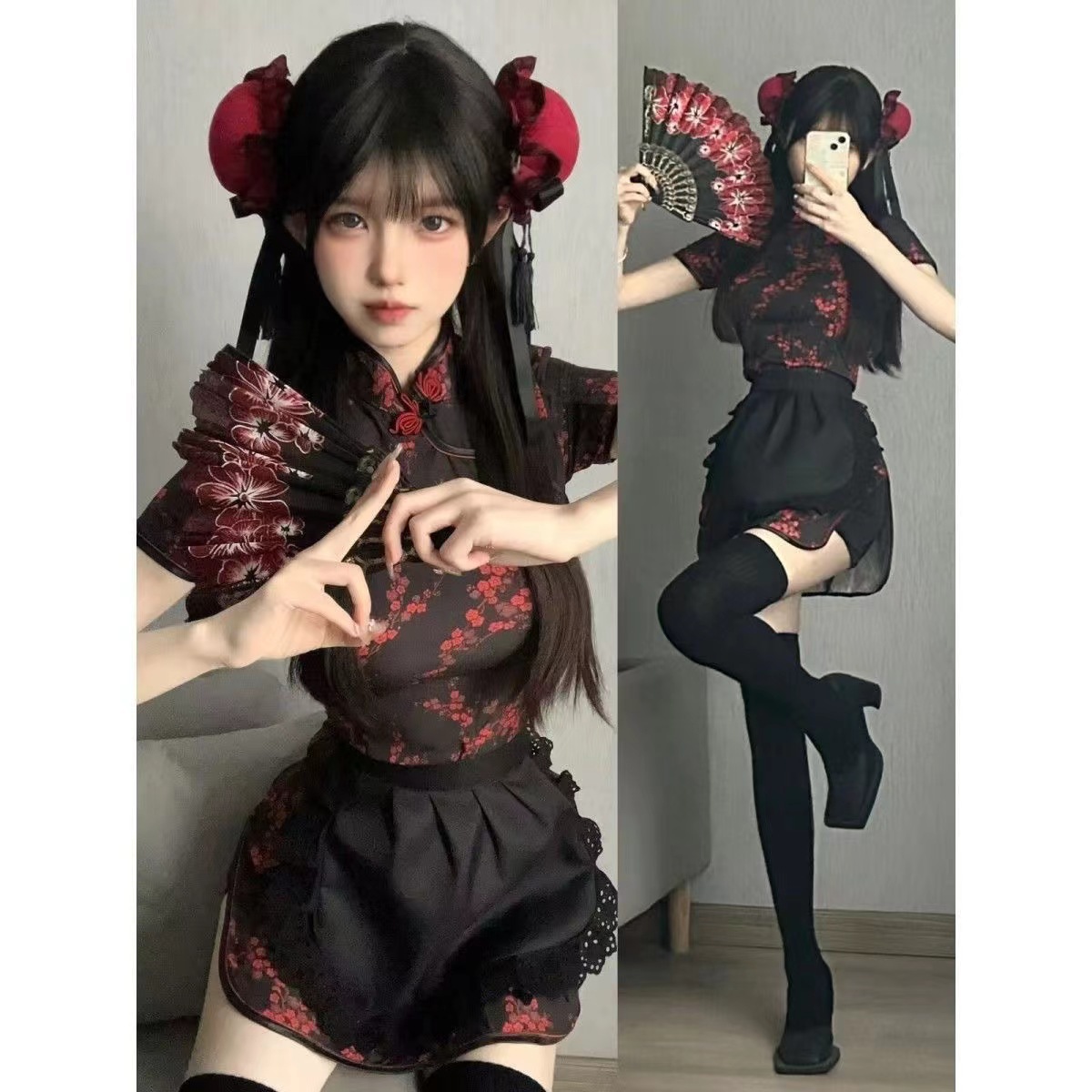 情趣内衣中华娘旗袍激情免脱情侣调情开档诱惑纯欲制服角色扮演爆-阿里巴巴