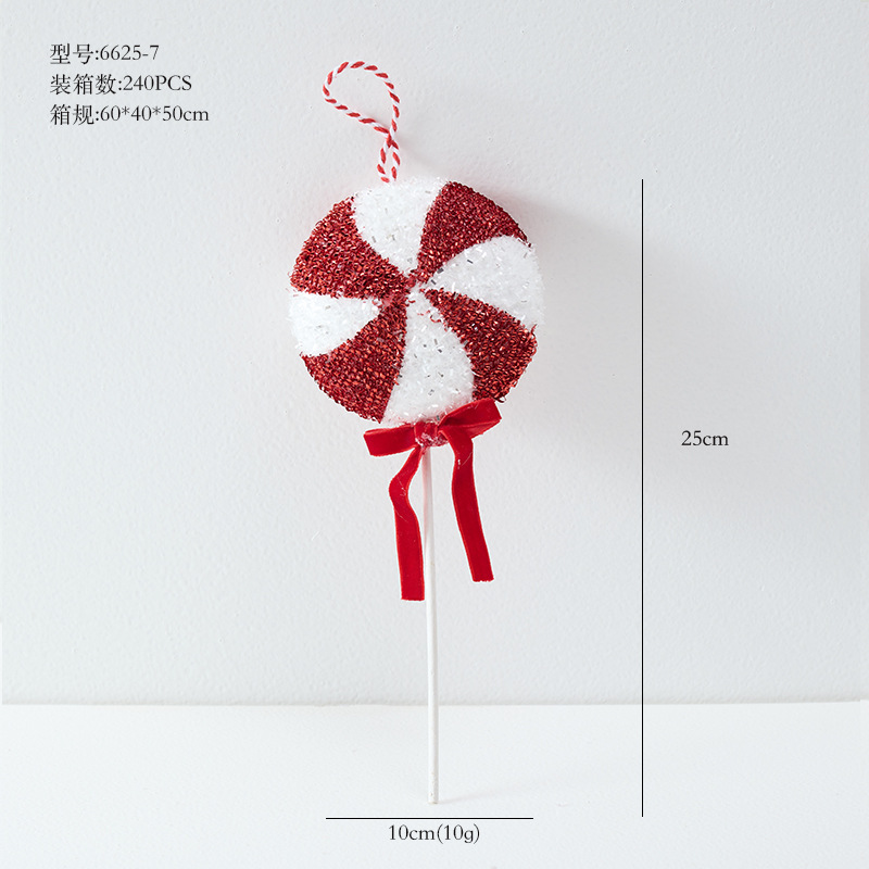 Nuevo magenta transfronterizo decoraciones de Navidad bola de Navidad muletas extrañas muletas decoraciones de árbol de Navidad