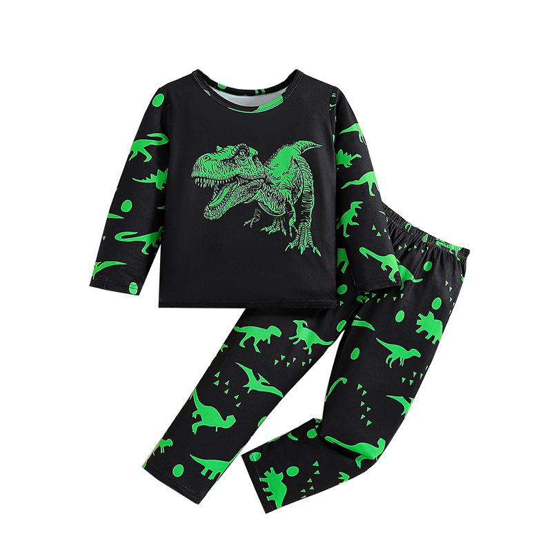 패턴 소년 가을 세트 새로운 어린이 옷 2024 긴 소매 바지 소년 편안한 캐주얼 투피스 세트