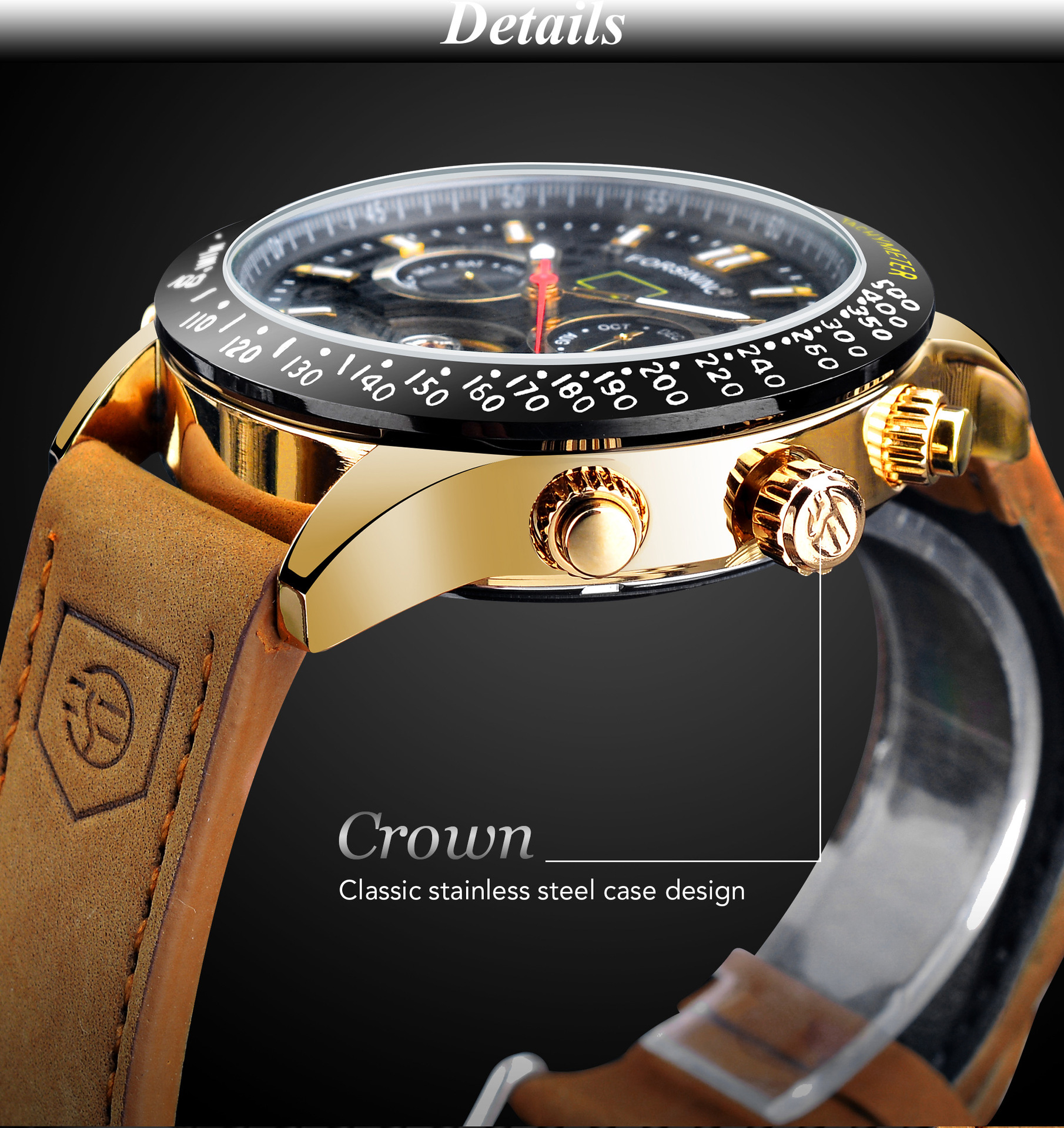 Men's Automatic Mechanical Watch With Leather Strap And Tourbillon_voghion.com