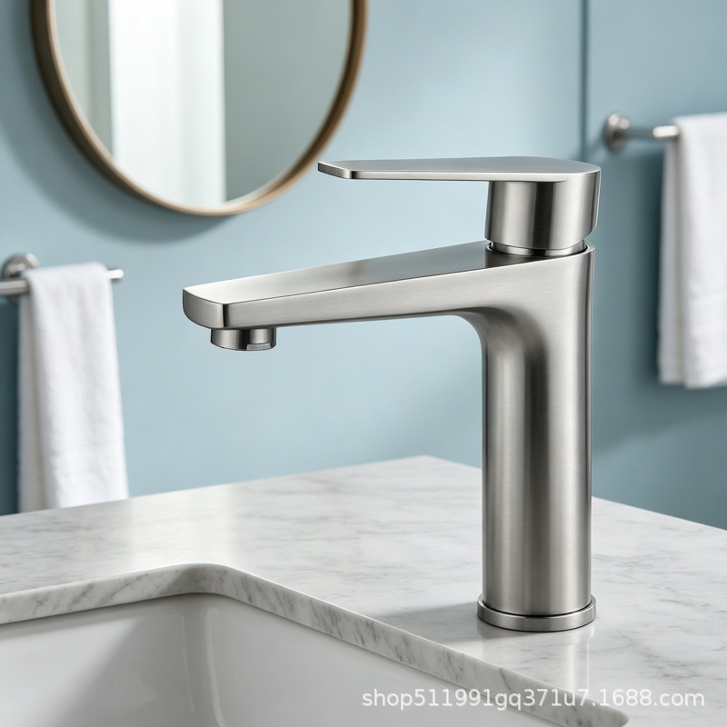 Cross-Border Foreign Trade 304 Stainless Steel Washbasin Faucet Bathroom Basin Faucet Hot and Cold Dual-Use Cross-Border Foreign Trade 304 Stainless Steel Washbasin Faucet Bathroom Basin Faucet Hot and Cold Dual-Use