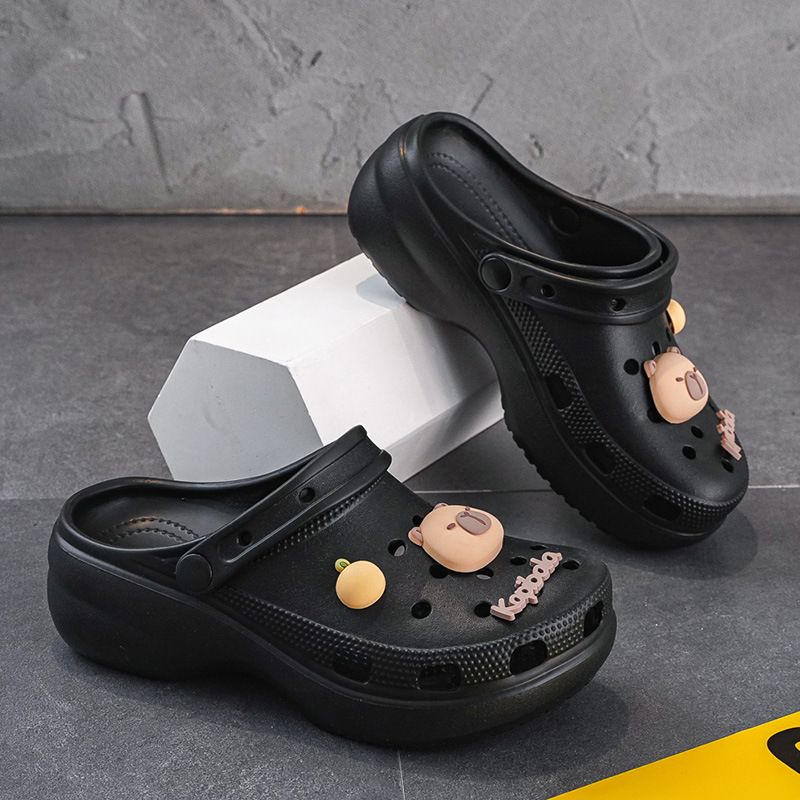 Moda de moda de primavera y verano para mujer, casual diario, cabeza redonda, zapatos con agujeros clásicos, zapatos con agujeros de mujer Baotou transpirables