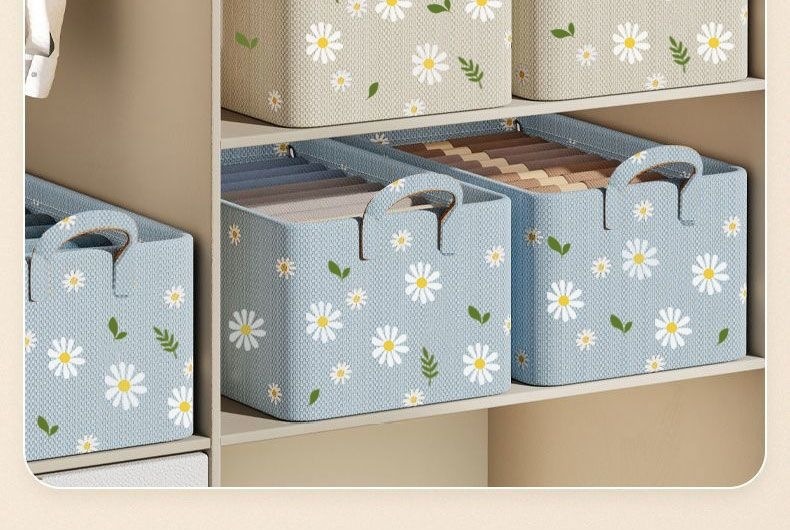 New Dustproof Storage Box Wardrobe Drawer Non-woven Fabric Large Capacity Storage Box Fabric Hand Foldable Storage Box