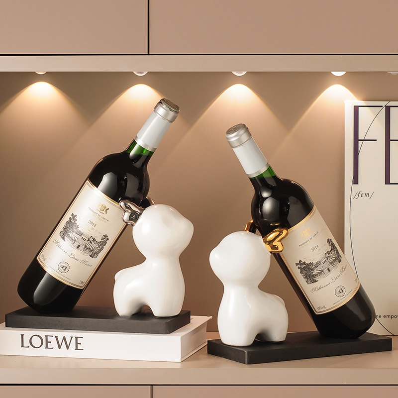 Creative Wine Rack Small Ornaments Advanced Sense Niche Entry Luxury High-end Living Room Wine Cabinet Dining Side TV Cabinet Decorations