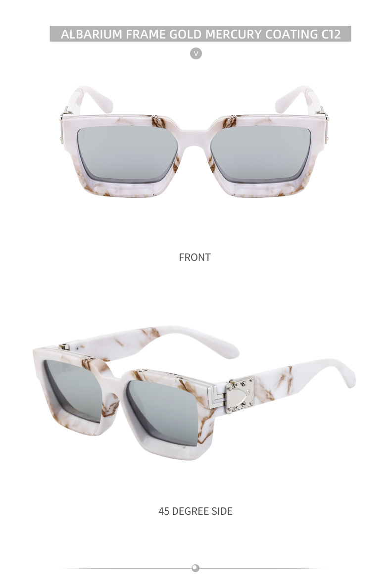 58g Weight Full Frame Glasses Structure Sunglasses Classification PC, UV400 Protection Lens Material Square Glasses Style Outdoor, Travel, Fishing Occasion Solid Color Pattern All Seasons Season Women's Gender Retro Style Retro Solid Color PC UV400 Protection Square Full Frame Women's Sunglasses 21
