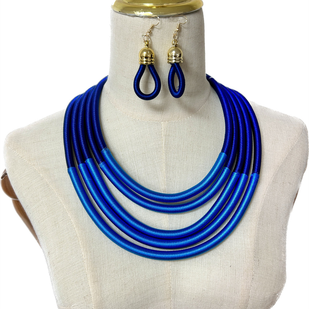 238g Weight Jewelry Set Classification Earrings + Necklace Quantity Holiday, Daily Occasion Mixed materials Material Color Block Pattern Women's Gender Epoxy Design Casual, Ethnic Style Style Casual Ethnic Style Color Block Mixed Materials Epoxy Women's Jewelry Set 7
