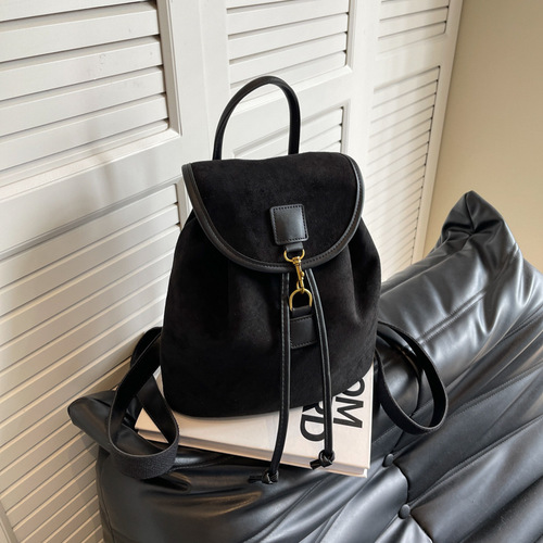 New American large capacity backpack for women fashion sweet and cool retro temperament matte casual travel bag