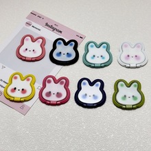 手机扣指环支架创意卡通兔子手机后背贴多功能旋转桌面支撑架女款